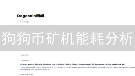 狗狗币矿机能耗分析：能源效率与算力竞赛深度解读