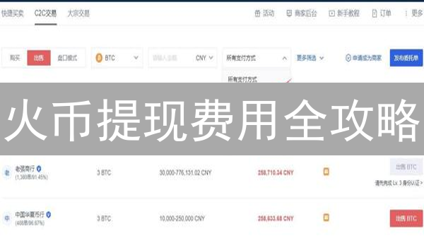 火币提现费用全攻略：降低成本，优化你的交易！