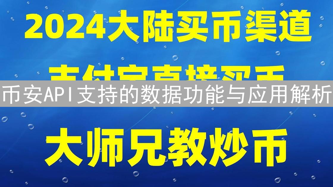 币安API支持的数据功能与应用解析