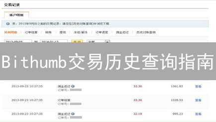 Bithumb交易历史查询指南：掌握资产脉络与投资历程