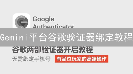 Gemini平台谷歌验证器绑定教程：账户安全升级指南