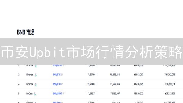 币安Upbit市场行情分析策略：交易所视角深度解读